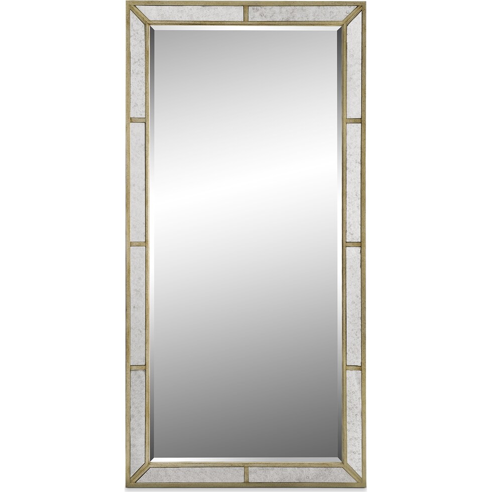 angelina metallic floor mirror   