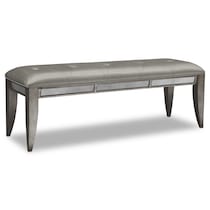 angelina silver bench   