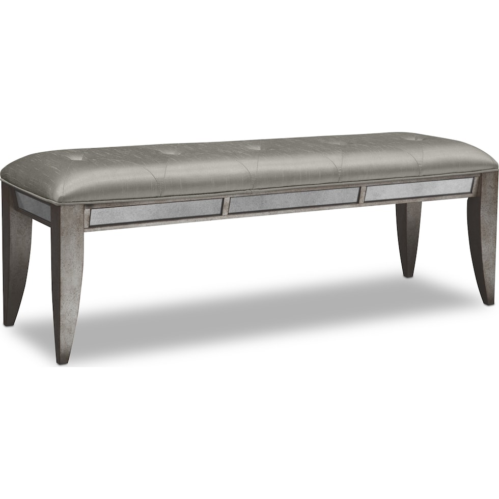 angelina silver bench   