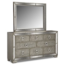 angelina silver dresser & mirror   