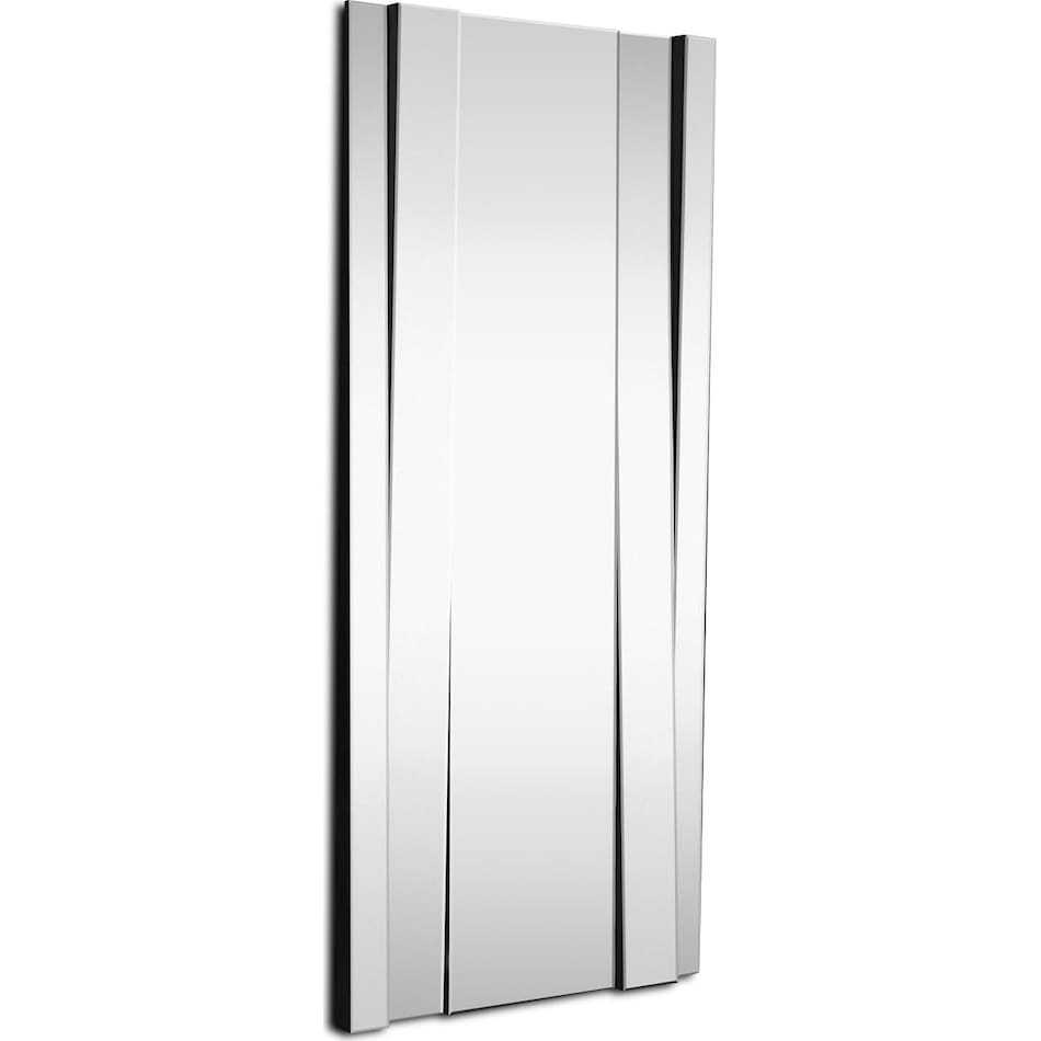 angled panel mirrored floor mirror   