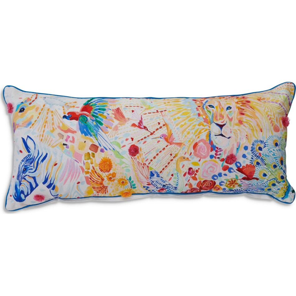 animal kingdom multicolor pillow   