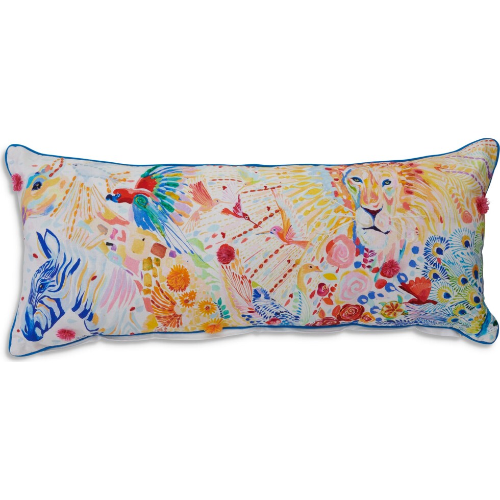 animal kingdom multicolor pillow   