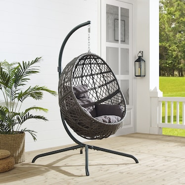 Annapolis Indoor/Outdoor Hanging Egg Chair - Gray