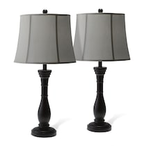 annette dark brown  pack table lamps   