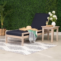 annotto bay blue natural outdoor chaise   
