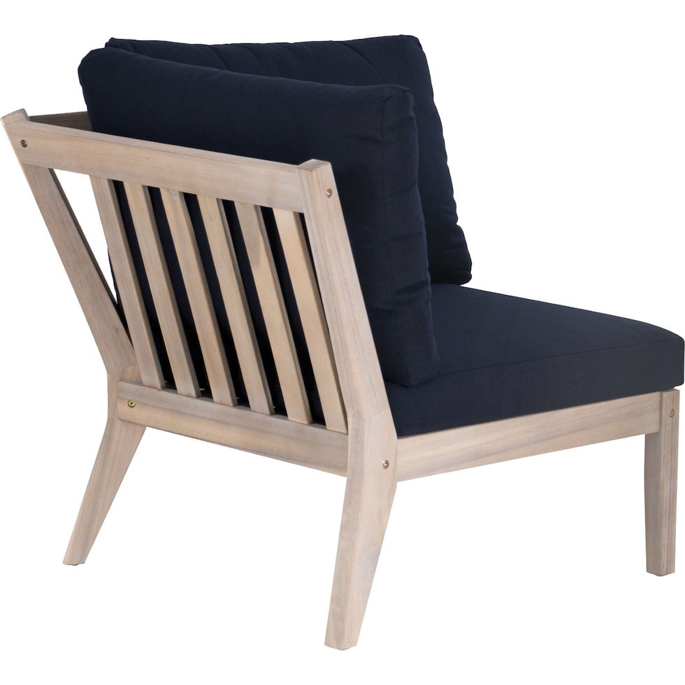 annotto bay blue natural outdoor corner chair   
