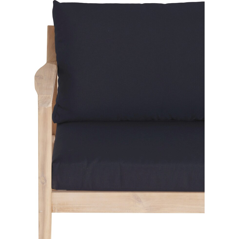 annotto bay blue natural outdoor loveseat   