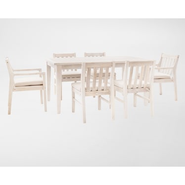 Annotto Bay Outdoor Dining Table, 2 Armchairs and 4 Sidechairs