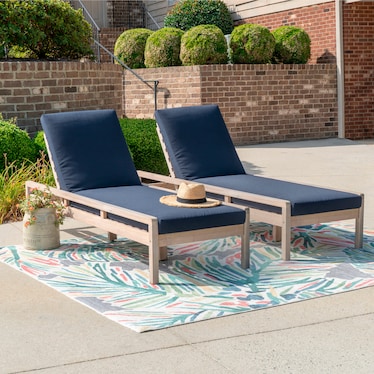 Annotto Bay Set of 2 Outdoor Chaise Loungers