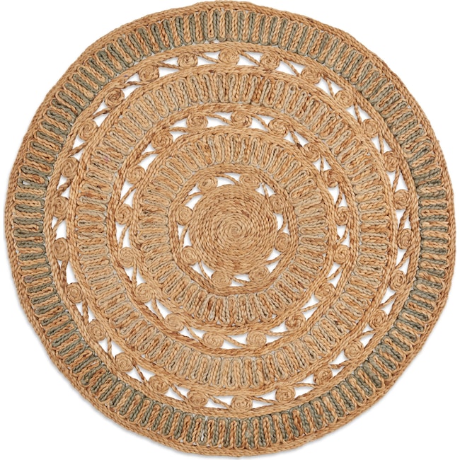 Rugs - Anson Round Area Rug - Natural