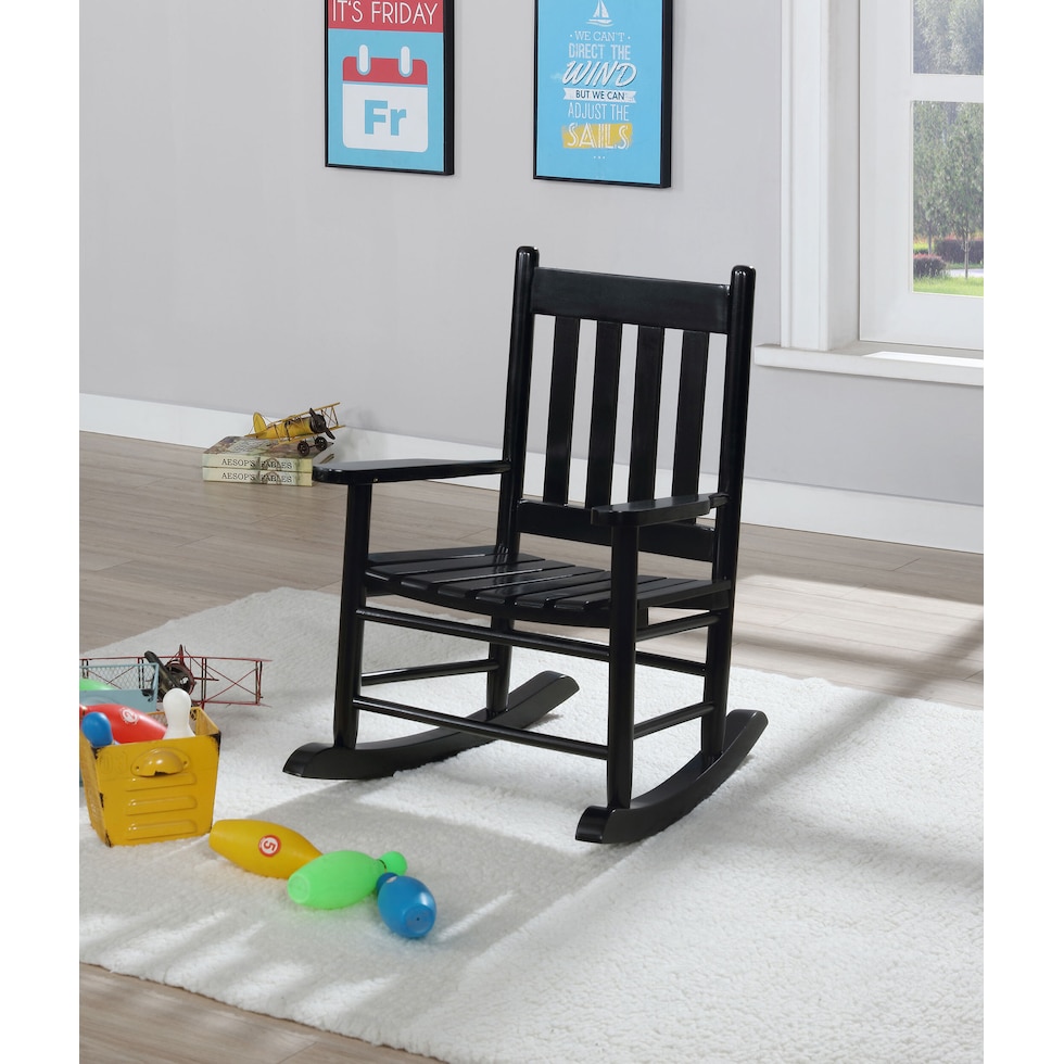 anthony black rocking chair   