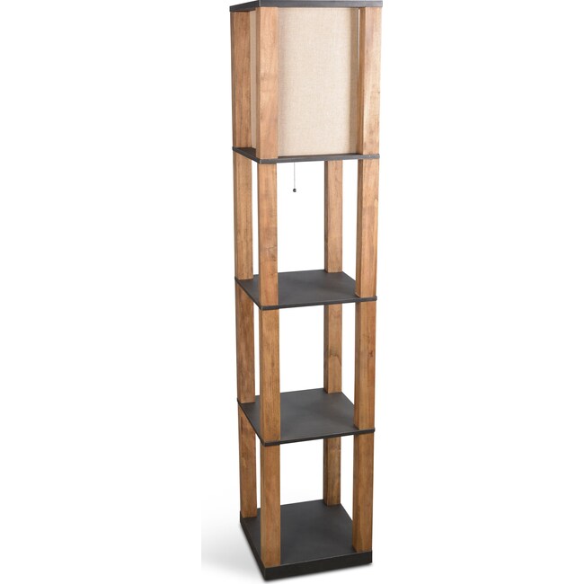 Home Accessories - Antique Wood Floor Lamp