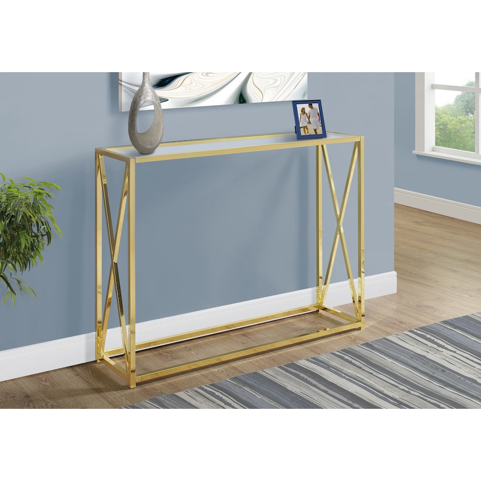 anton gold console table   