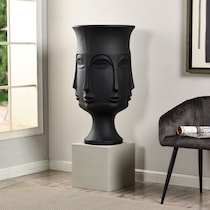 anubis black vase   