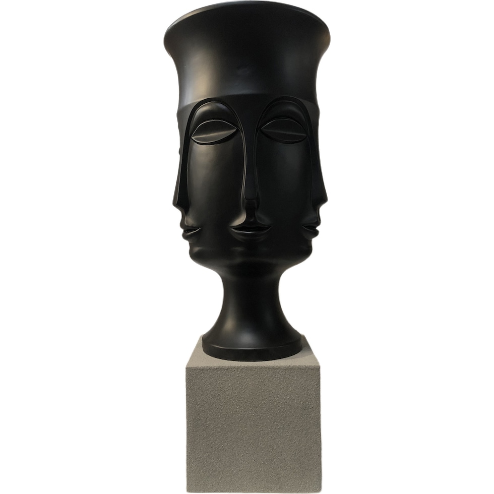 anubis black vase   