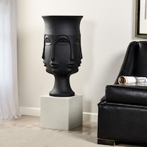anubis black vase   