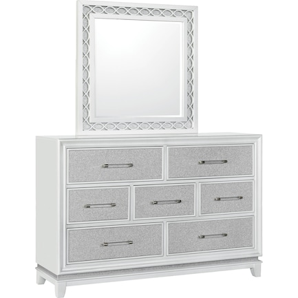Apollo Dresser with Mirror and LED Lights