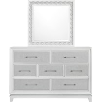 apollo silver dresser & mirror   