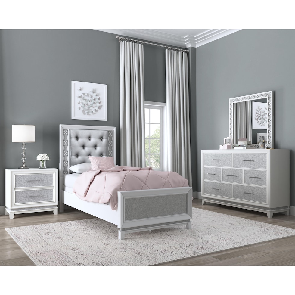 apollo silver twin bed   