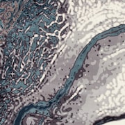 Titanium 5' x 8' Area Rug - Aqua Blue