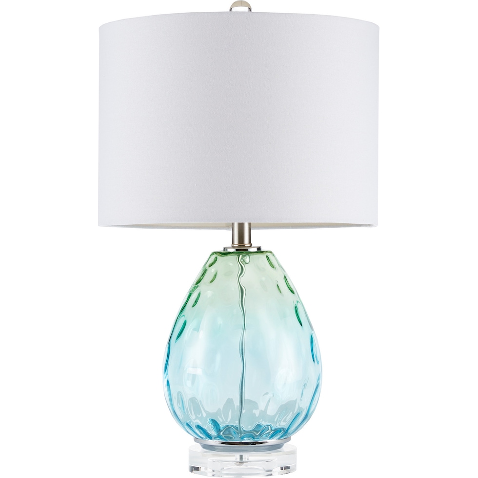 aquata blue table lamp   