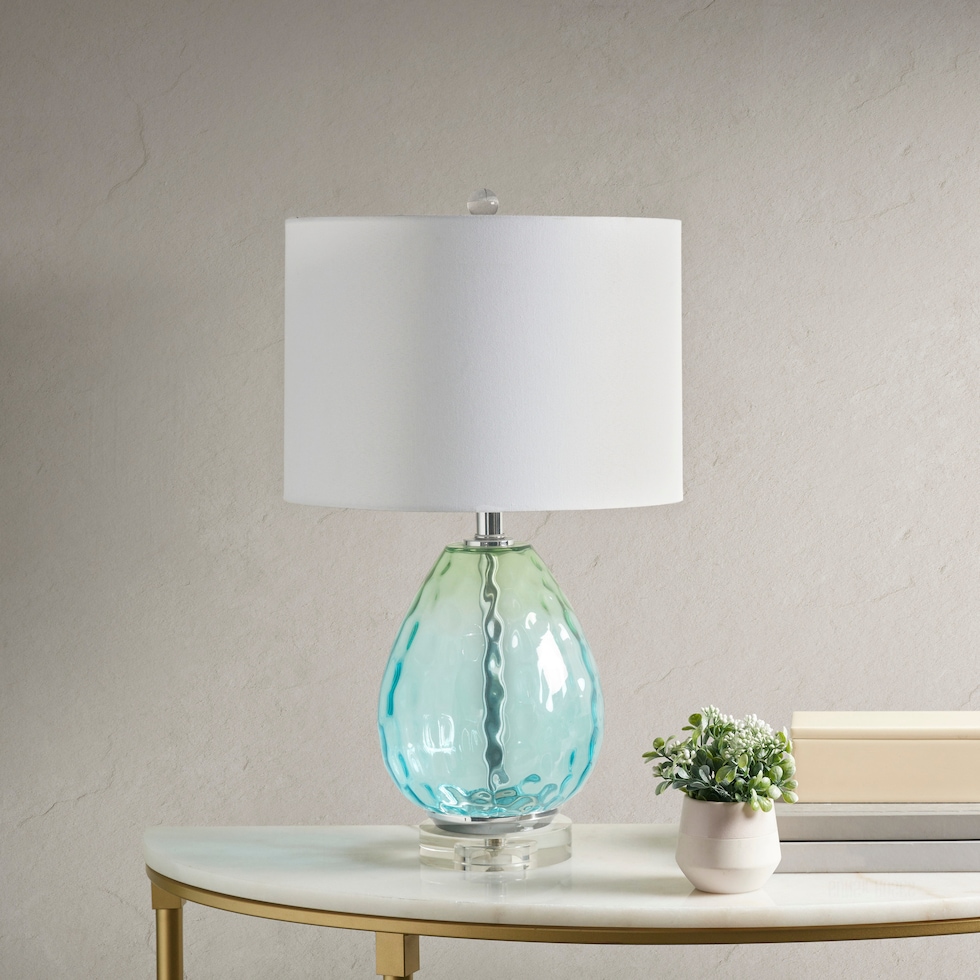aquata blue table lamp   