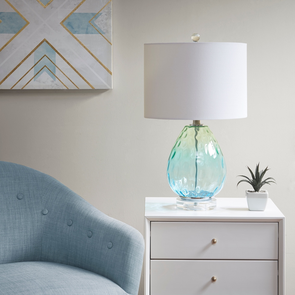 aquata blue table lamp   