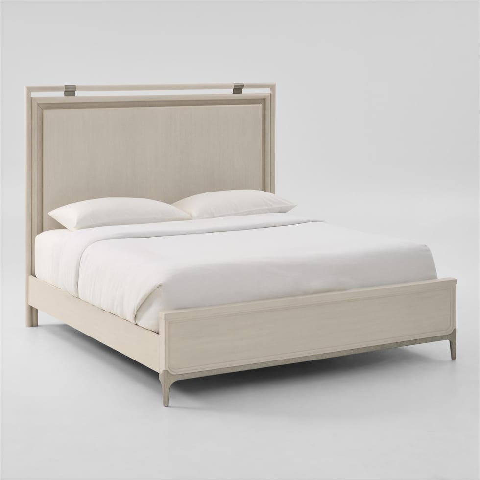 arabella white king bed   