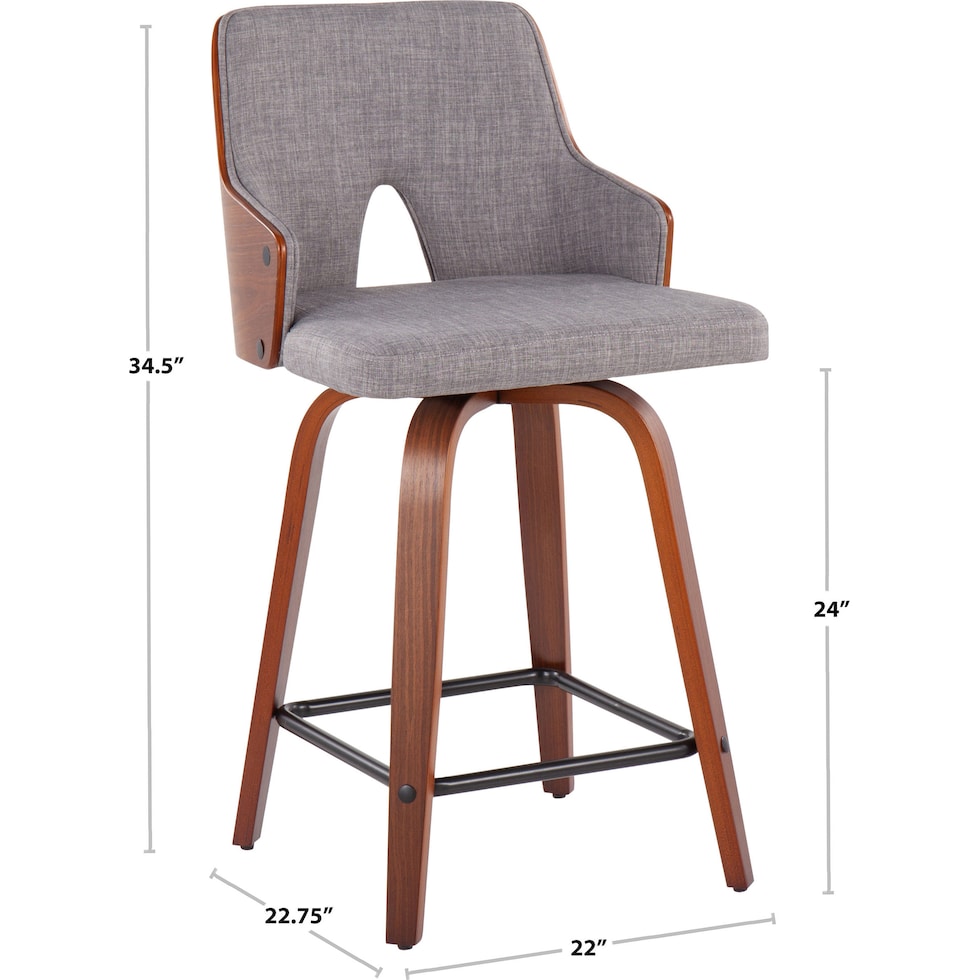 archie gray counter height stool   