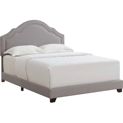Archie Full Upholstered Bed - Gray