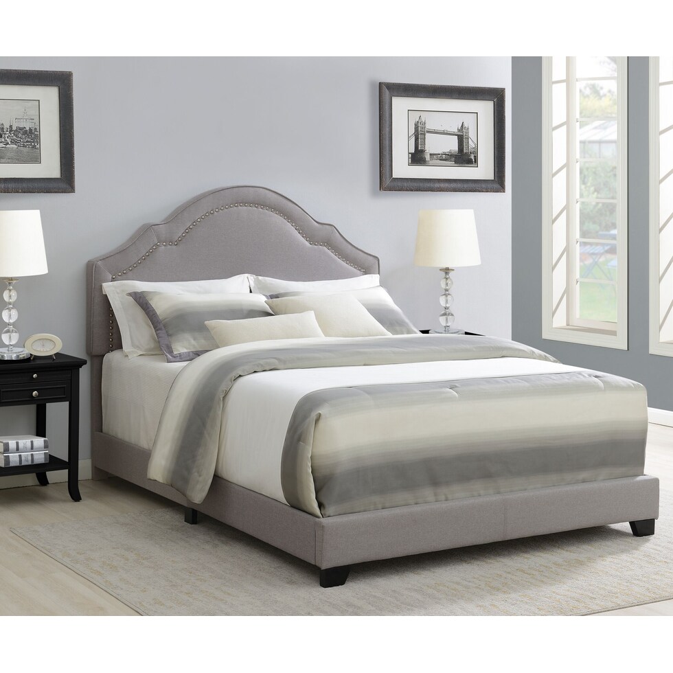 archie gray king bed   