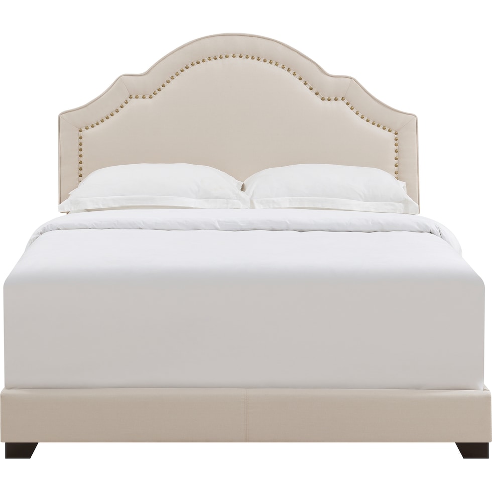 archie light brown king bed   