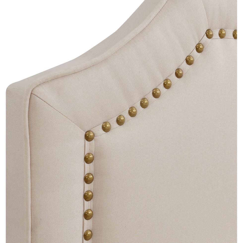 archie light brown queen upholstered bed   