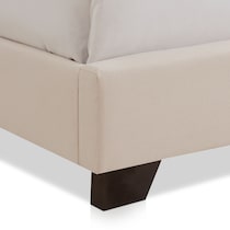 archie light brown queen upholstered bed   