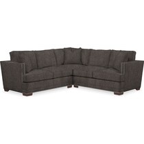arden dark brown sectional   