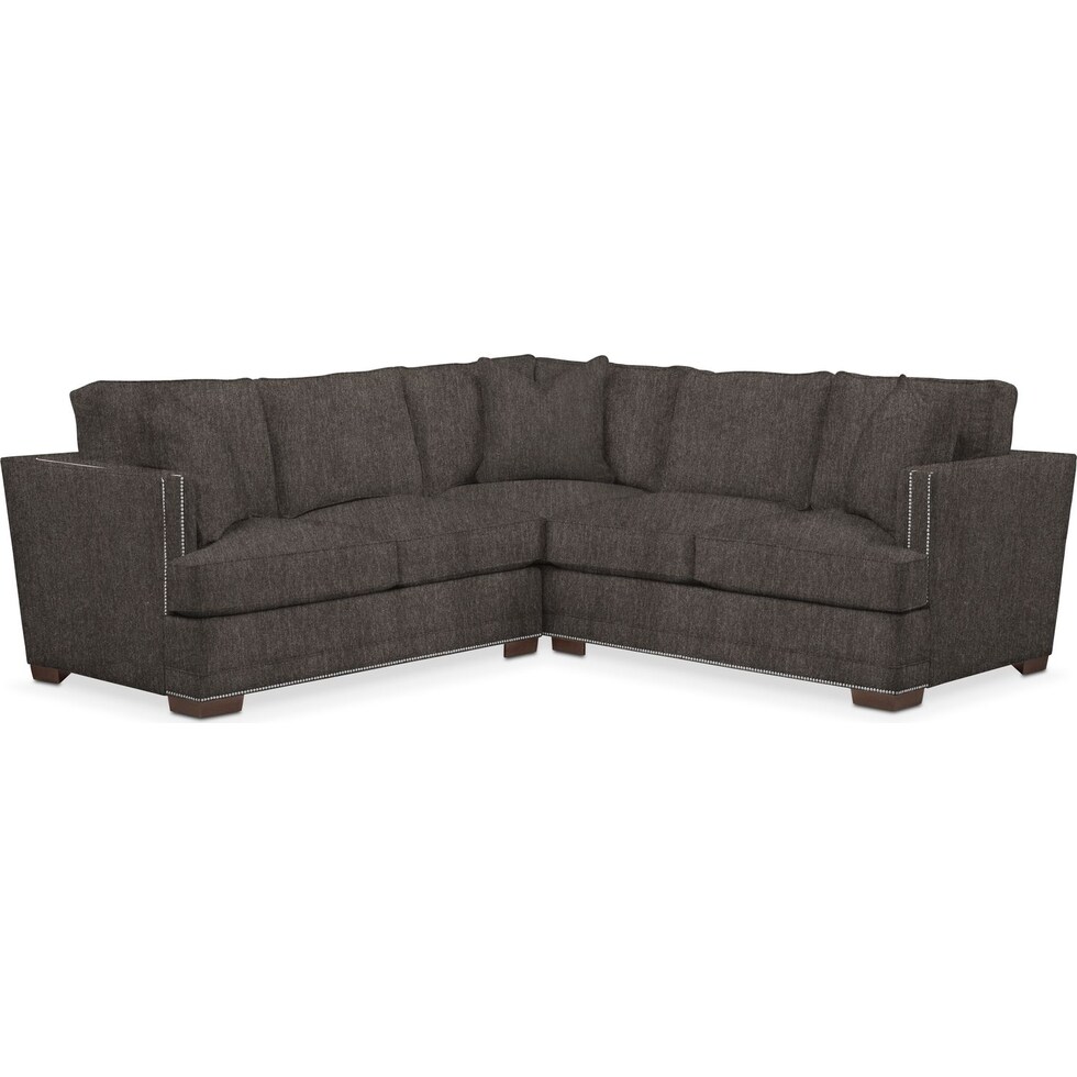 arden dark brown sectional   