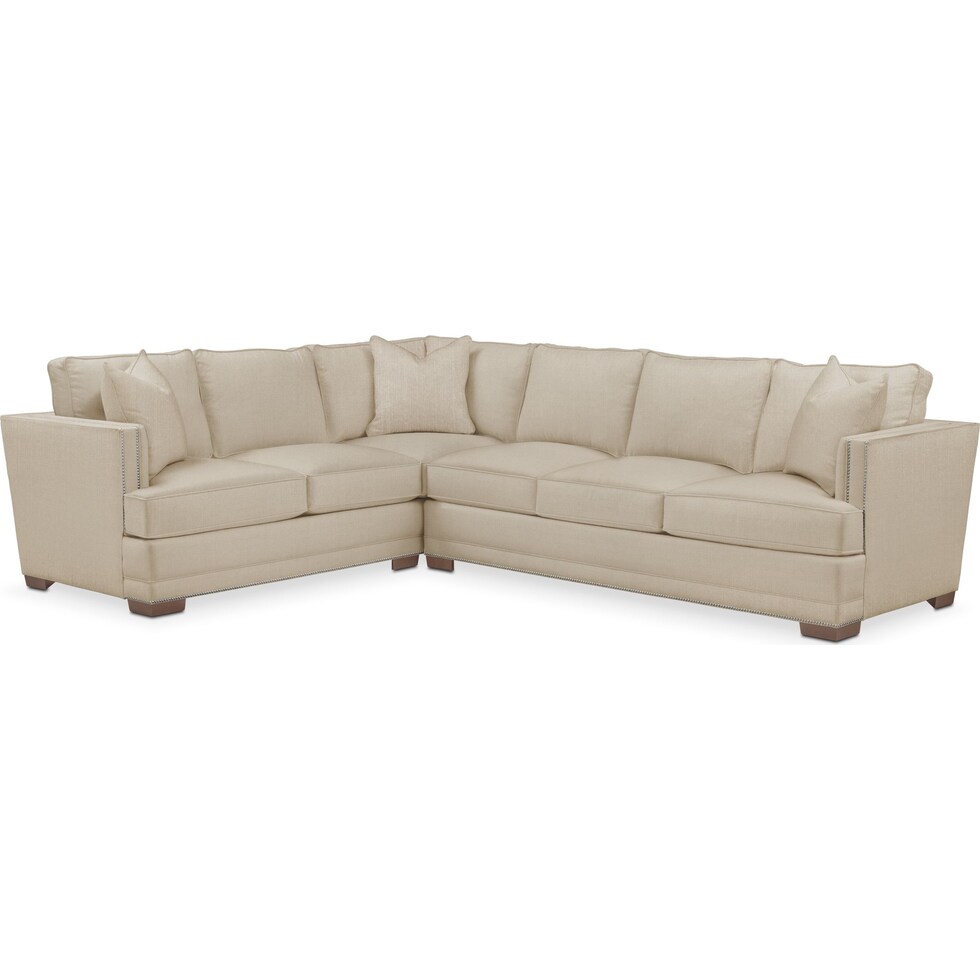 arden depalma taupe  pc sectional with right facing sofa   