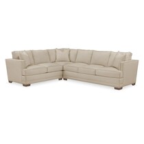 arden depalma taupe  pc sectional with right facing sofa   