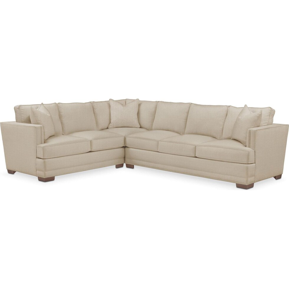 arden depalma taupe  pc sectional with right facing sofa   
