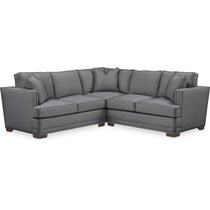 arden gray  pc sectional with left facing loveseat   