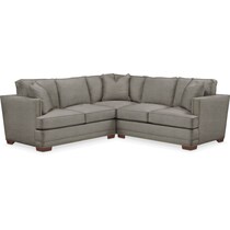 arden gray  pc sectional with left facing loveseat   