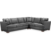 arden gray  pc sectional with left facing sofa   