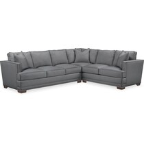 arden gray  pc sectional with left facing sofa   