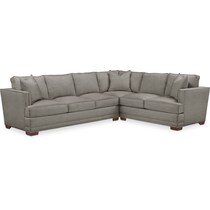 arden gray  pc sectional with left facing sofa   