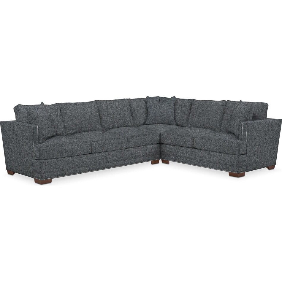 arden gray  pc sectional with left facing sofa   
