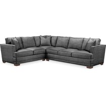 arden gray  pc sectional with right facing sofa   