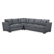 arden gray  pc sectional with right facing sofa   