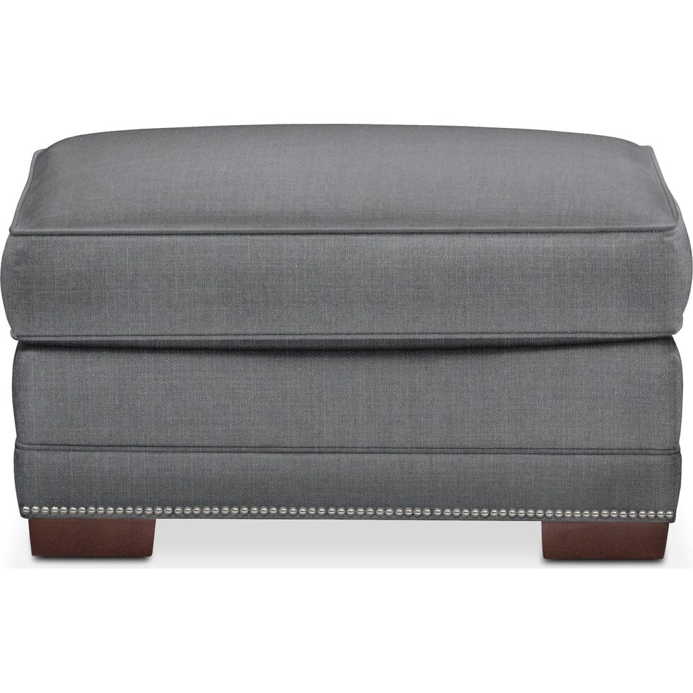 arden gray ottoman   