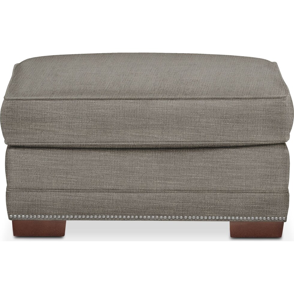 arden gray ottoman   